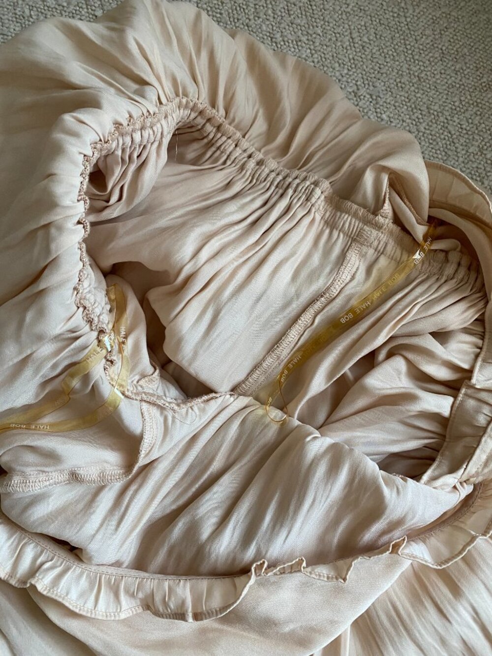Hale Bob | Ruffle Midi Dress in Champagne - Picture 10 of 12